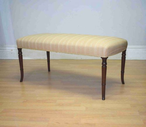 antique regency large centre stool - CATEGORY: ANTIQUE STOOLS - DATED REGENCY