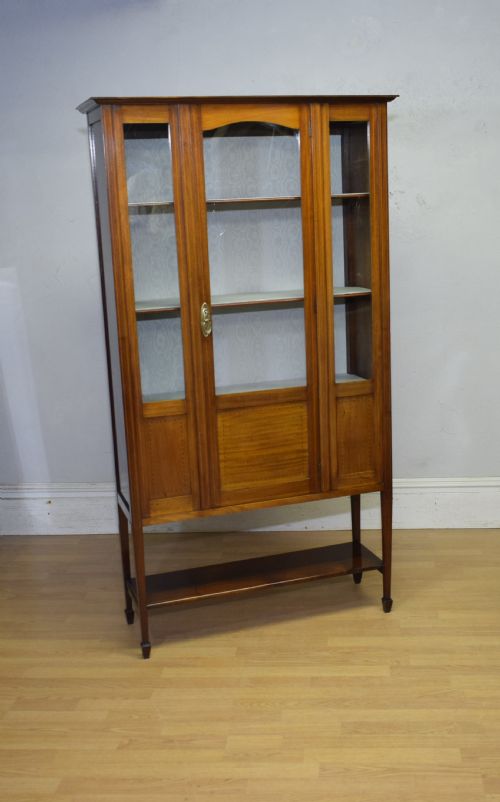 ANTIQUE EDWARDIAN INLAID DISPLAY CABINET - ADDITIONAL PHOTO 10