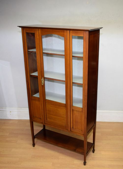 ANTIQUE EDWARDIAN INLAID DISPLAY CABINET - ADDITIONAL PHOTO 12