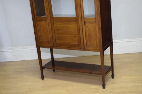 ANTIQUE EDWARDIAN INLAID DISPLAY CABINET - ADDITIONAL PHOTO 13
