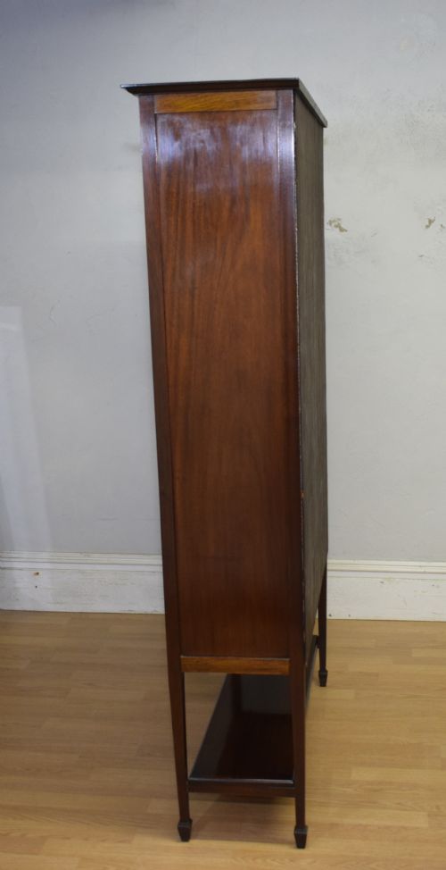 ANTIQUE EDWARDIAN INLAID DISPLAY CABINET - ADDITIONAL PHOTO 15