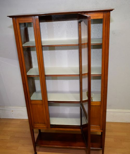 ANTIQUE EDWARDIAN INLAID DISPLAY CABINET - ADDITIONAL PHOTO 21