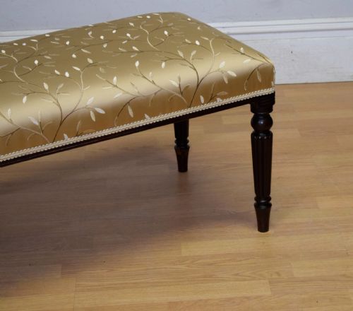 LARGE UPHOLSTERED CENTRE STOOL DUET STOOL - ADDITIONAL PHOTO 1