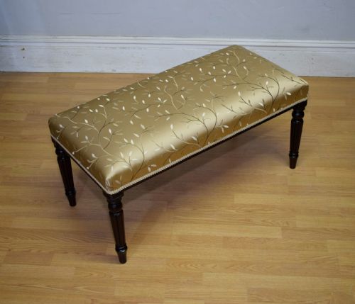 LARGE UPHOLSTERED CENTRE STOOL DUET STOOL - ADDITIONAL PHOTO 6
