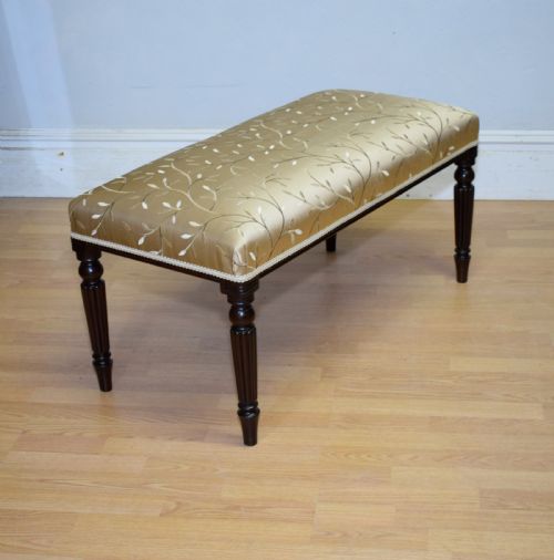 LARGE UPHOLSTERED CENTRE STOOL DUET STOOL - ADDITIONAL PHOTO 11