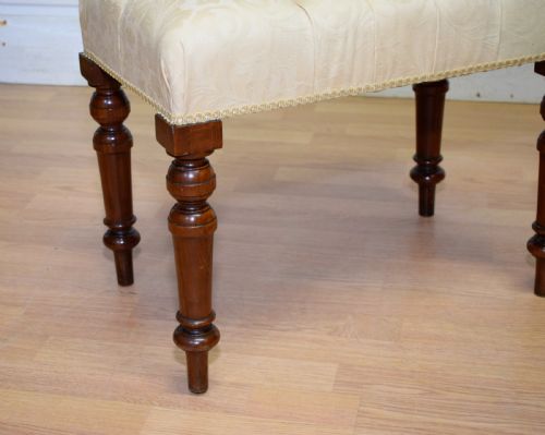 ANTIQUE VICTORIAN UPHOLSTERED STOOL - ADDITIONAL PHOTO 14
