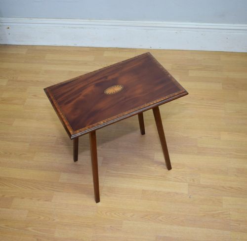 ANTIQUE EDWARDIAN MAHOGANY INLAID TABLE - ADDITIONAL PHOTO 1