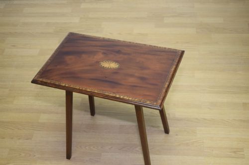 ANTIQUE EDWARDIAN MAHOGANY INLAID TABLE - ADDITIONAL PHOTO 8