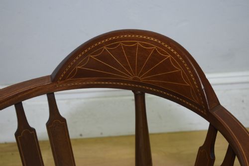 ANTIQUE EDWARDIAN INLAID CORNER CHAIR - ADDITIONAL PHOTO 11