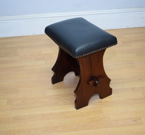 antique arts crafts stool - CATEGORY: ANTIQUE STOOLS - DATED 1900