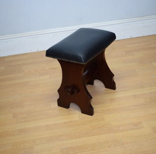 ANTIQUE ARTS CRAFTS STOOL - ADDITIONAL PHOTO 4