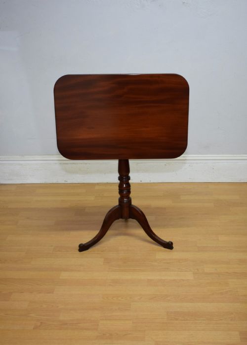 GEORGIAN MAHOGANY TRI POD TABLEANTIQUE GEORGIAN TRIPOD TILT TOP TABLE - ADDITIONAL PHOTO 2