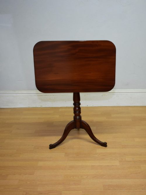 GEORGIAN MAHOGANY TRI POD TABLEANTIQUE GEORGIAN TRIPOD TILT TOP TABLE - ADDITIONAL PHOTO 4