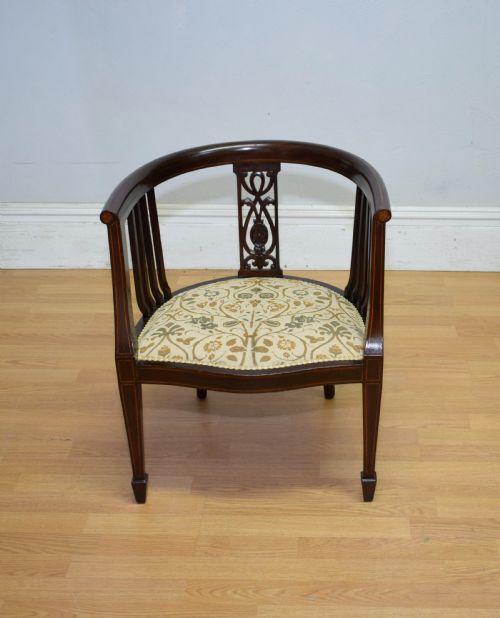 ANTIQUE VICTORIAN INLAID BEDROOM CHAIR - ADDITIONAL PHOTO 1