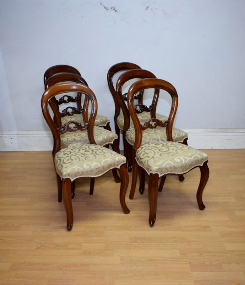 ANTIQUE SET OF 6 VICTORIAN DINING CHAIRS - ADDITIONAL PHOTO 1
