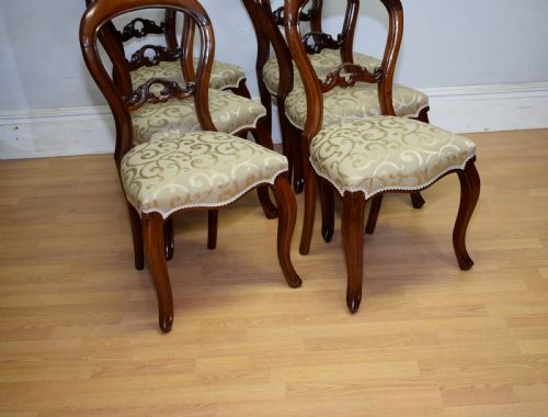 ANTIQUE SET OF 6 VICTORIAN DINING CHAIRS - ADDITIONAL PHOTO 2
