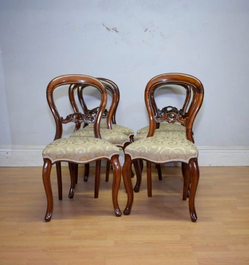 ANTIQUE SET OF 6 VICTORIAN DINING CHAIRS - ADDITIONAL PHOTO 7
