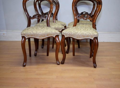 ANTIQUE SET OF 6 VICTORIAN DINING CHAIRS - ADDITIONAL PHOTO 8