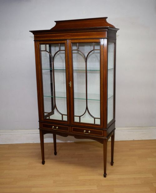 EDWARDIAN INLAID DISPLAY CABINET - ADDITIONAL PHOTO 1