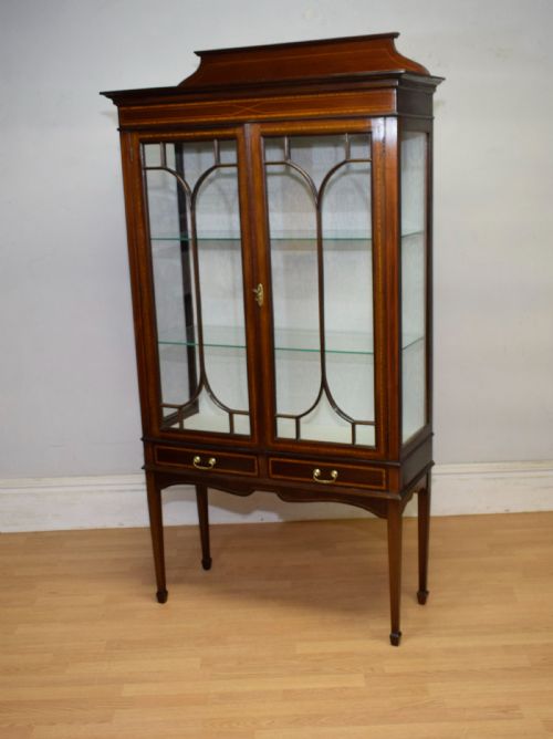 EDWARDIAN INLAID DISPLAY CABINET - ADDITIONAL PHOTO 2
