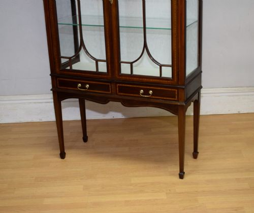 EDWARDIAN INLAID DISPLAY CABINET - ADDITIONAL PHOTO 3