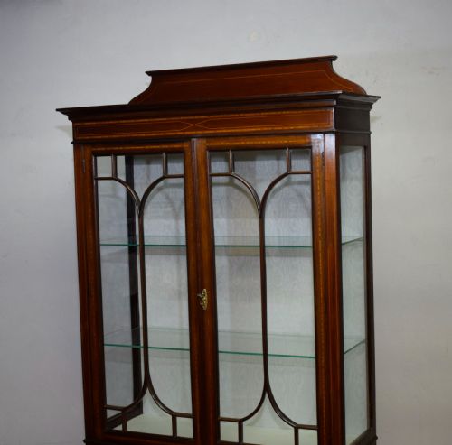 EDWARDIAN INLAID DISPLAY CABINET - ADDITIONAL PHOTO 4