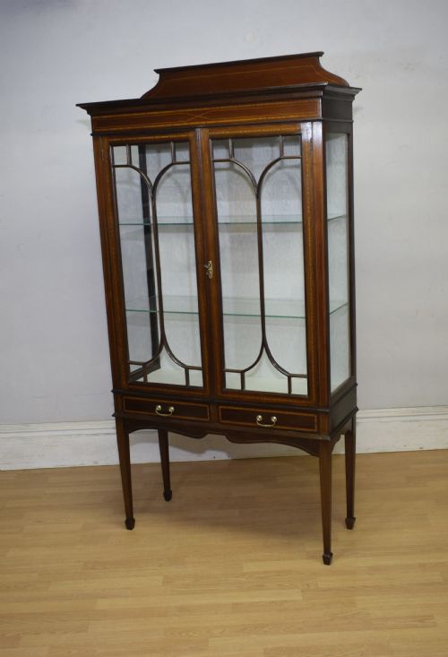 EDWARDIAN INLAID DISPLAY CABINET - ADDITIONAL PHOTO 5