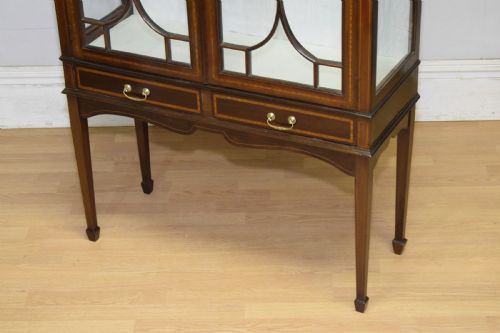 EDWARDIAN INLAID DISPLAY CABINET - ADDITIONAL PHOTO 7