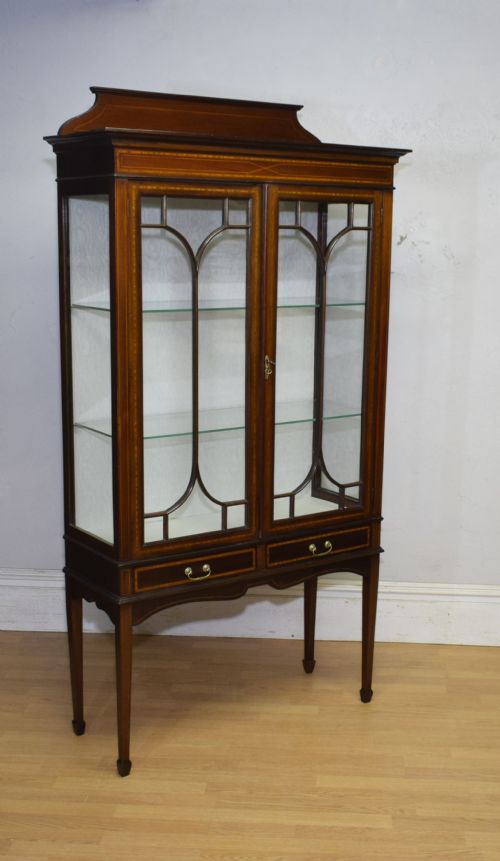 EDWARDIAN INLAID DISPLAY CABINET - ADDITIONAL PHOTO 11