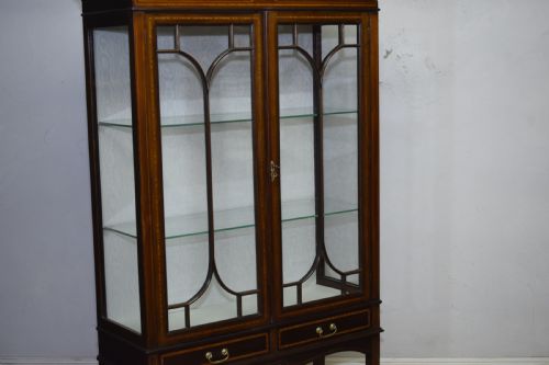 EDWARDIAN INLAID DISPLAY CABINET - ADDITIONAL PHOTO 12