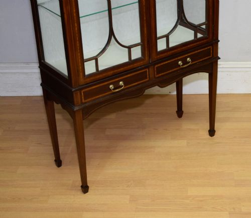 EDWARDIAN INLAID DISPLAY CABINET - ADDITIONAL PHOTO 14