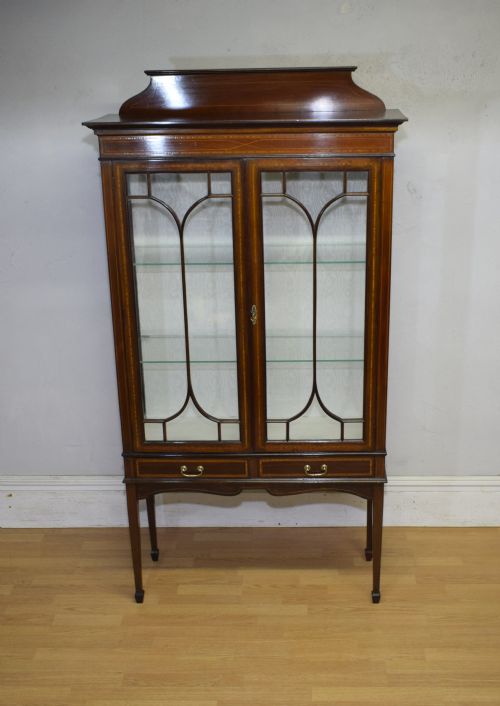 EDWARDIAN INLAID DISPLAY CABINET - ADDITIONAL PHOTO 17