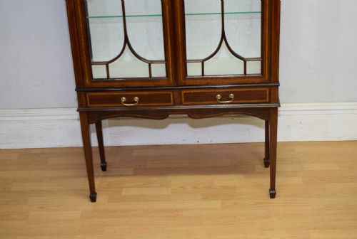 EDWARDIAN INLAID DISPLAY CABINET - ADDITIONAL PHOTO 18
