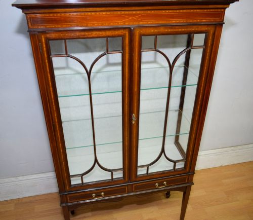 EDWARDIAN INLAID DISPLAY CABINET - ADDITIONAL PHOTO 25