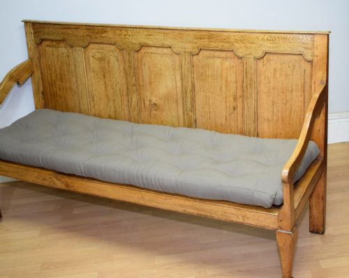 ANTIQUE GEORGIAN OAK SETTLE 6FT - ADDITIONAL PHOTO 9