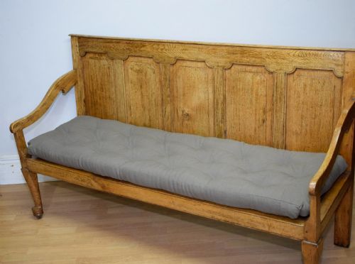 ANTIQUE GEORGIAN OAK SETTLE 6FT - ADDITIONAL PHOTO 10