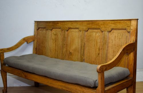 ANTIQUE GEORGIAN OAK SETTLE 6FT - ADDITIONAL PHOTO 16
