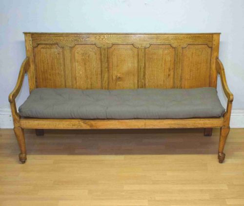 antique georgian oak settle 6ft - CATEGORY: ANTIQUE FURNITURE - DATED GEORGIAN