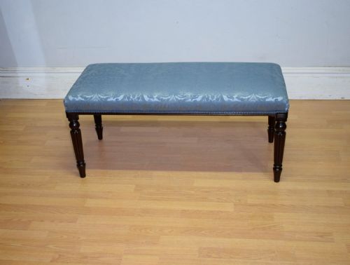 19TH CENTURY MAHOGANY LONG STOOL - ADDITIONAL PHOTO 3