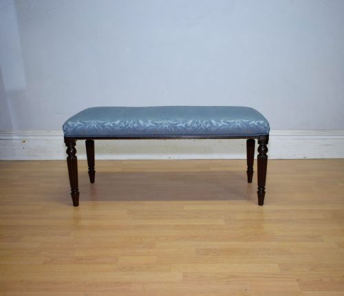 19TH CENTURY MAHOGANY LONG STOOL - ADDITIONAL PHOTO 4