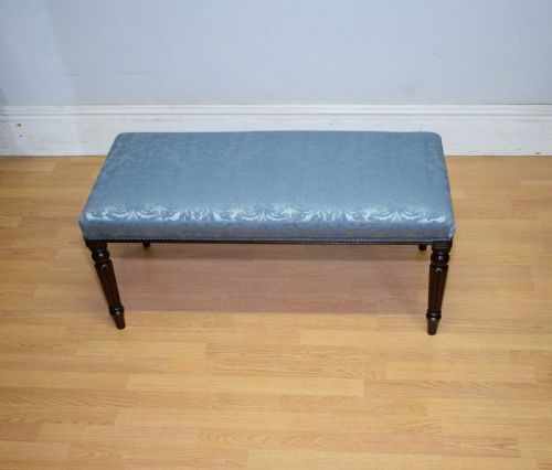 19TH CENTURY MAHOGANY LONG STOOL - ADDITIONAL PHOTO 5