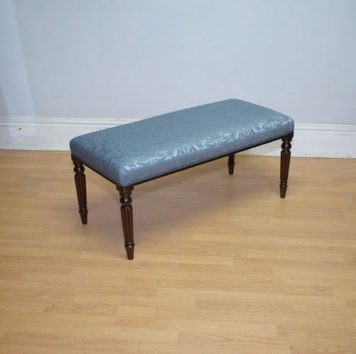 19TH CENTURY MAHOGANY LONG STOOL - ADDITIONAL PHOTO 8