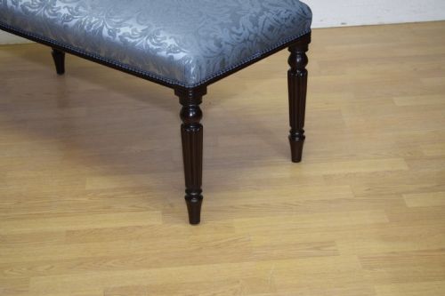 19TH CENTURY MAHOGANY LONG STOOL - ADDITIONAL PHOTO 11