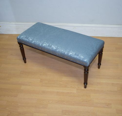 19TH CENTURY MAHOGANY LONG STOOL - ADDITIONAL PHOTO 14