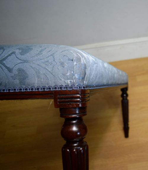 19TH CENTURY MAHOGANY LONG STOOL - ADDITIONAL PHOTO 17