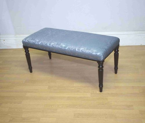 19th century mahogany long stool - CATEGORY: ANTIQUE STOOLS - DATED REGENCY