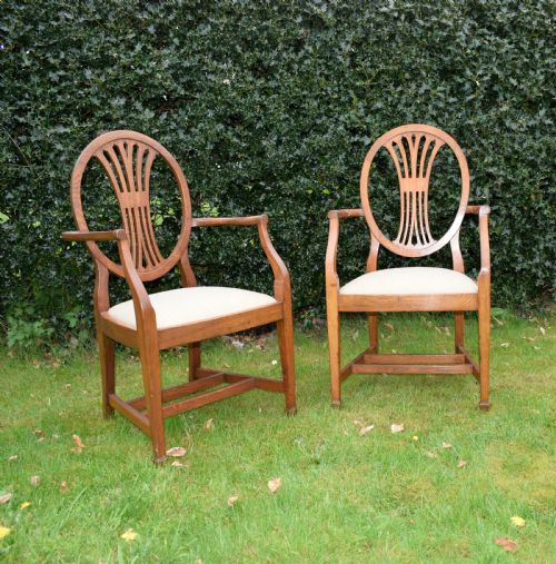 EARLY 20TH CENTURY PAIR OF OAK ARMCHAIRS - ADDITIONAL PHOTO 2