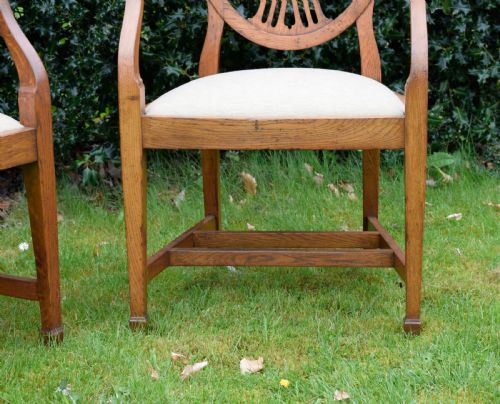 EARLY 20TH CENTURY PAIR OF OAK ARMCHAIRS - ADDITIONAL PHOTO 5