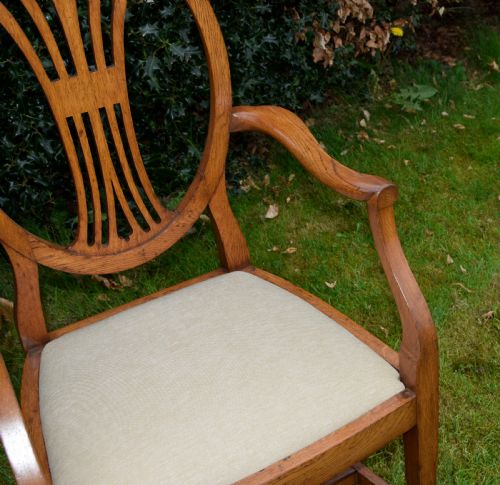 EARLY 20TH CENTURY PAIR OF OAK ARMCHAIRS - ADDITIONAL PHOTO 7