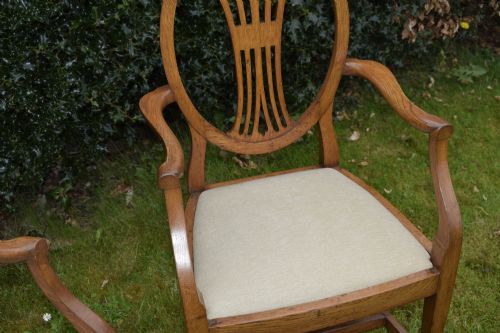 EARLY 20TH CENTURY PAIR OF OAK ARMCHAIRS - ADDITIONAL PHOTO 8